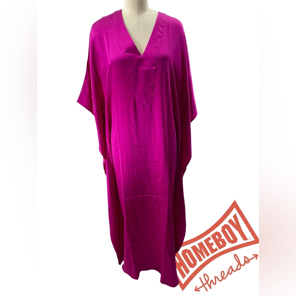 Ocean+Main Vibrant Pink Kaftan Dress